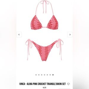 NWOT Triangl Swimwear Vinca Crochet Bikini Set